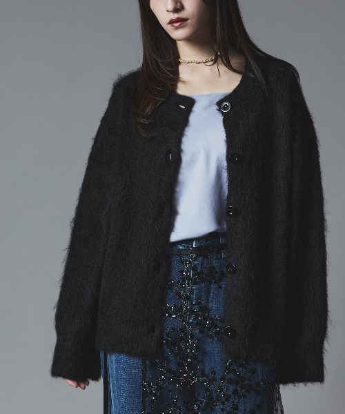モヘア シャギー ニット カーディガン / Mohair Shaggy Knit Cardigan