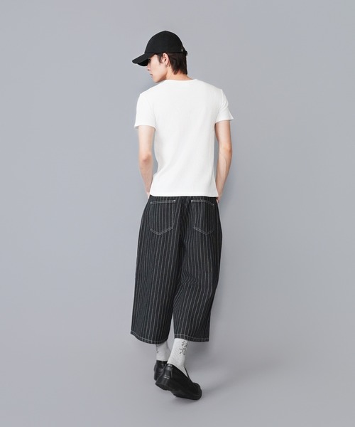 SPINNS(スピンズ)の「短丈ヘンリーネックサーマル半袖Tシャツ/ワンポイントロゴ刺繍(Tシャツ/カットソー・メンズ・ワイン/ブラック/ホワイト・ONESIZE)」の20枚目の写真