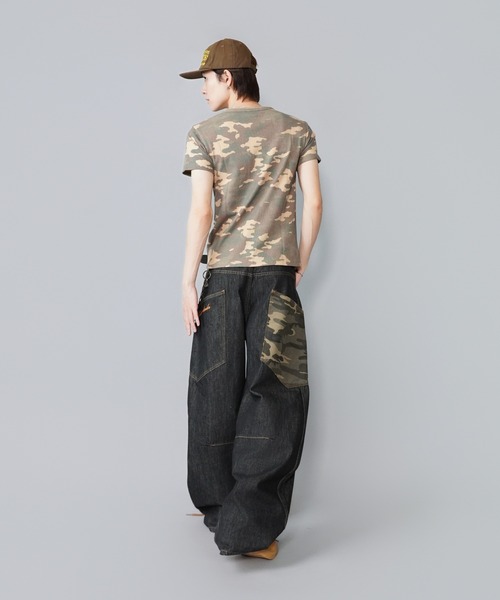 SPINNS(スピンズ)の「短丈ヘンリーネックサーマル半袖Tシャツ/ワンポイントロゴ刺繍(Tシャツ/カットソー・メンズ・ワイン/ブラック/ホワイト/カモフラージュ・ONESIZE)」の7枚目の写真