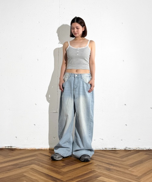 MAISON SELECT(メゾンセレクト)の「6C85 ボーダーレース カップインキャミ(キャミソール・レディース・グレー/ホワイト/ブラック・FREE)」の17枚目の写真