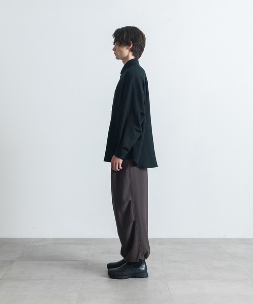 CITY TOKYO(シティトウキョウ)の「【CITY TOKYO】Twist linen オーバーシャツ(シャツ/ブラウス・メンズ・タン/ブラック・2/1)」の6枚目の写真