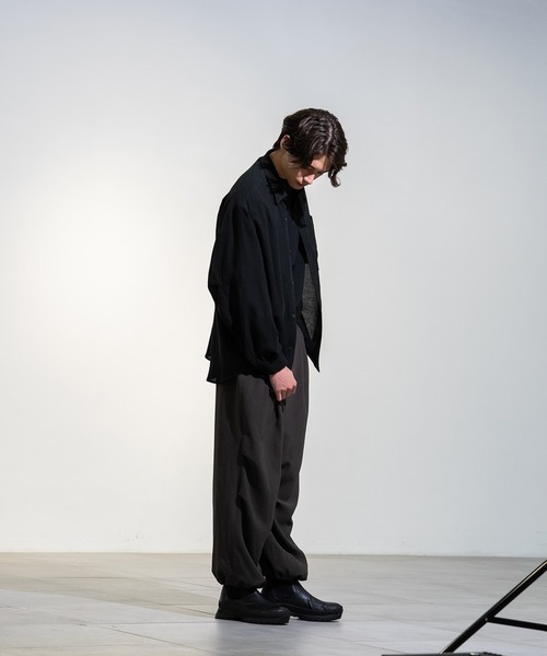 CITY TOKYO(シティトウキョウ)の「【CITY TOKYO】Twist linen オーバーシャツ(シャツ/ブラウス・メンズ・タン/ブラック・2/1)」の4枚目の写真