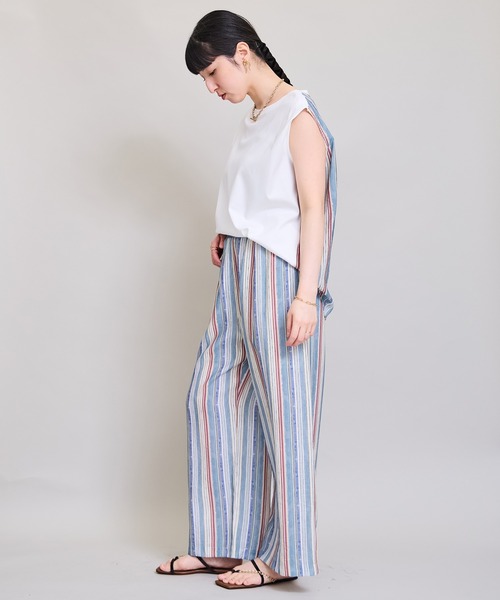 LHELBIE(レルビエ)の「プリントドッキングトップス(Tシャツ/カットソー・レディース・イエロー/ブルー/ブラック・M)」の15枚目の写真