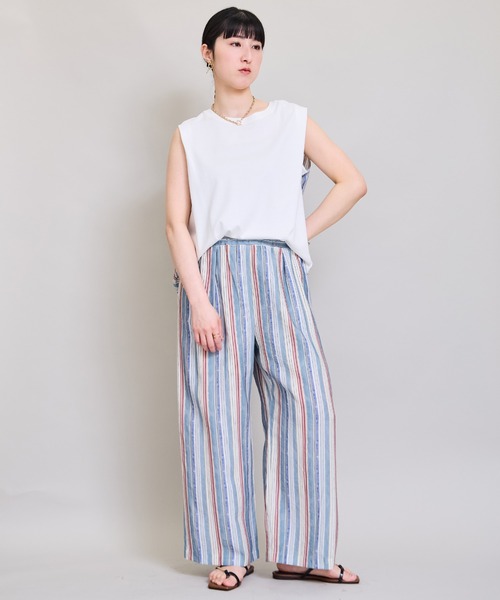 LHELBIE(レルビエ)の「プリントドッキングトップス(Tシャツ/カットソー・レディース・イエロー/ブルー/ブラック・M)」の13枚目の写真