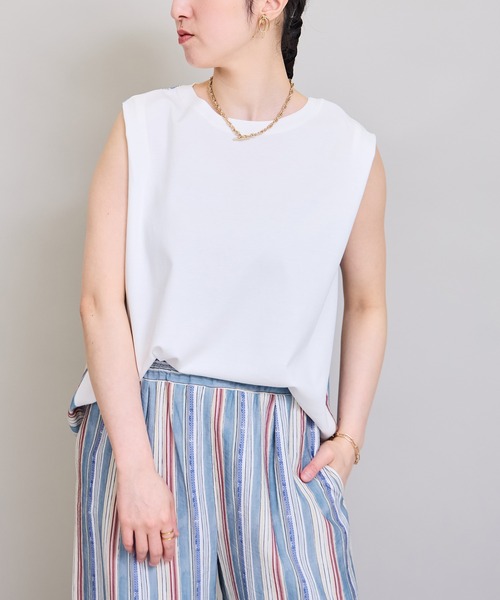 LHELBIE(レルビエ)の「プリントドッキングトップス(Tシャツ/カットソー・レディース・イエロー/ブルー/ブラック・M)」の6枚目の写真