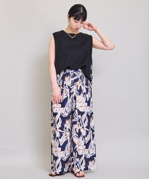 LHELBIE(レルビエ)の「プリントドッキングトップス(Tシャツ/カットソー・レディース・イエロー/ブルー/ブラック・M)」の19枚目の写真