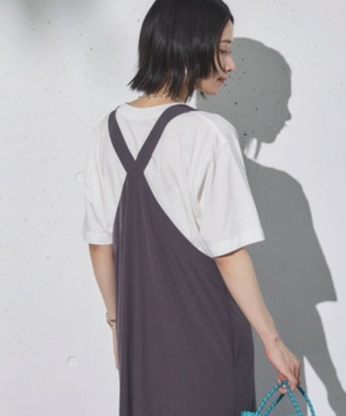 Doux archives(ドゥアルシーヴ)の「UV・接触冷感ウォッシャブルフロントZIPジャンスカ(ワンピース・レディース・カーキ/ブラック・38)」の10枚目の写真