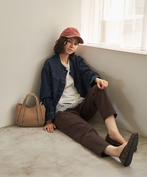 ikka（イッカ）の「メッシュデニムブルゾン【親子コーデ】（デニムジャケット・レディース・ブラック/ネイビー・M/L）」の5枚目の写真