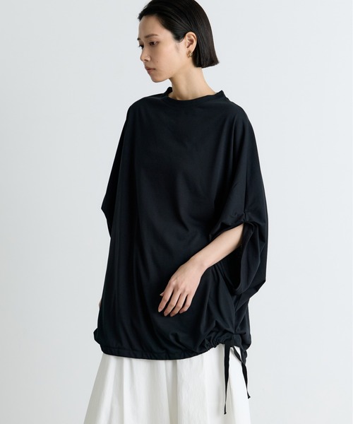 COGTHEBIGSMOKE(コグザビッグスモーク)の「【COGTHEBIGSMOKE/コグザビッグスモーク】NARIAH TUCKED SLEEVE TOP/タックスリーブTシャツ(Tシャツ/カットソー・レディース・ホワイト/ブラック・1)」の18枚目の写真