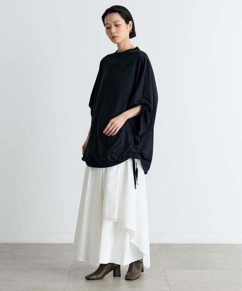COGTHEBIGSMOKE(コグザビッグスモーク)の「【COGTHEBIGSMOKE/コグザビッグスモーク】NARIAH TUCKED SLEEVE TOP/タックスリーブTシャツ(Tシャツ/カットソー・レディース・ホワイト/ブラック・1)」の17枚目の写真