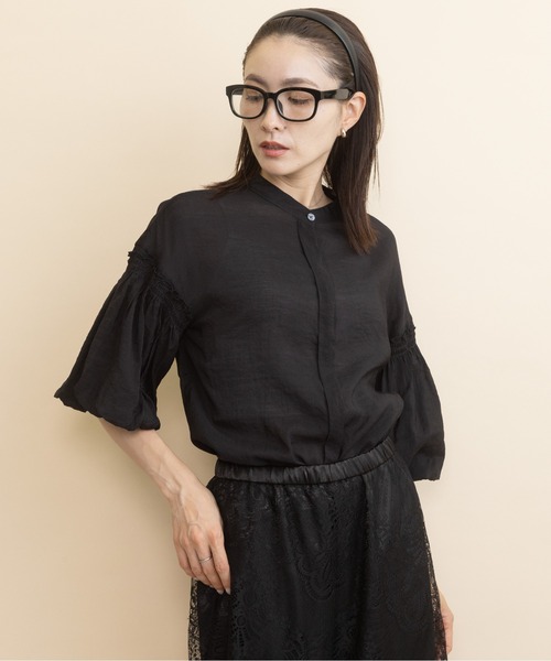 lodie(ロディ)の「バルーン袖シアーブラウス(シャツ/ブラウス・レディース・チャコールグレー/ブラック/ベージュ・FREE)」の2枚目の写真