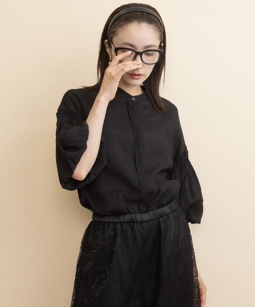 lodie(ロディ)の「バルーン袖シアーブラウス(シャツ/ブラウス・レディース・チャコールグレー/ブラック/ベージュ・FREE)」の7枚目の写真