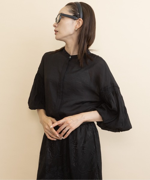 lodie(ロディ)の「バルーン袖シアーブラウス(シャツ/ブラウス・レディース・チャコールグレー/ブラック/ベージュ・FREE)」の9枚目の写真