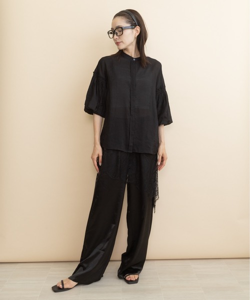 lodie(ロディ)の「バルーン袖シアーブラウス(シャツ/ブラウス・レディース・チャコールグレー/ブラック/ベージュ・FREE)」の13枚目の写真