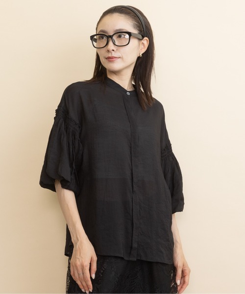 lodie(ロディ)の「バルーン袖シアーブラウス(シャツ/ブラウス・レディース・チャコールグレー/ブラック/ベージュ・FREE)」の14枚目の写真