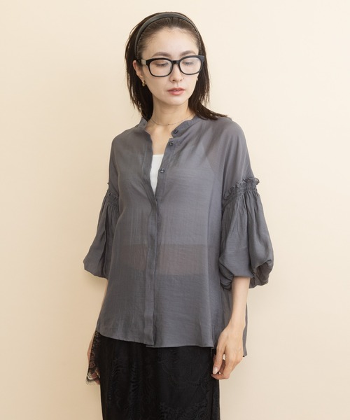 lodie(ロディ)の「バルーン袖シアーブラウス(シャツ/ブラウス・レディース・チャコールグレー/ブラック/ベージュ・FREE)」の22枚目の写真