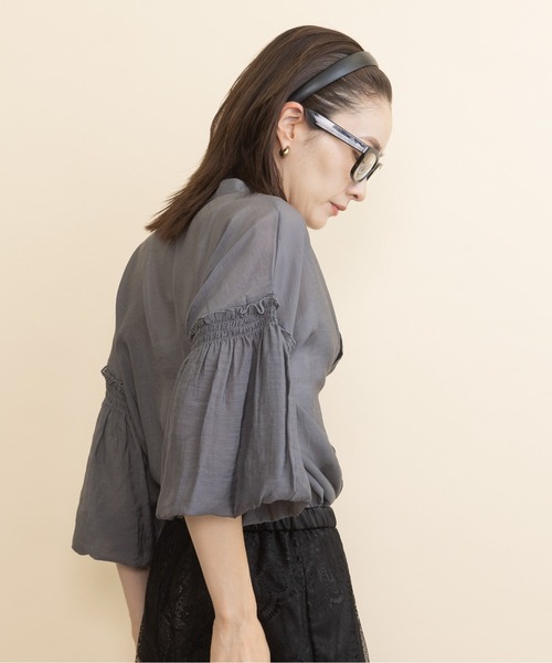 lodie(ロディ)の「バルーン袖シアーブラウス(シャツ/ブラウス・レディース・チャコールグレー/ブラック/ベージュ・FREE)」の20枚目の写真