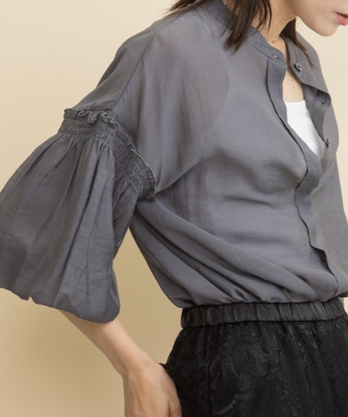 lodie(ロディ)の「バルーン袖シアーブラウス(シャツ/ブラウス・レディース・チャコールグレー/ブラック/ベージュ・FREE)」の21枚目の写真