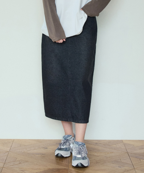 WEDNESDAYOASISFORWOMEN(ウェンズデー オアシス フォー ウーマン)の「W/ウォッシュドデニムロングスカート_2カラー(WC25_SK01)(スカート・レディース・ブルー/ブラック・SMALL/MEDIUM)」の6枚目の写真