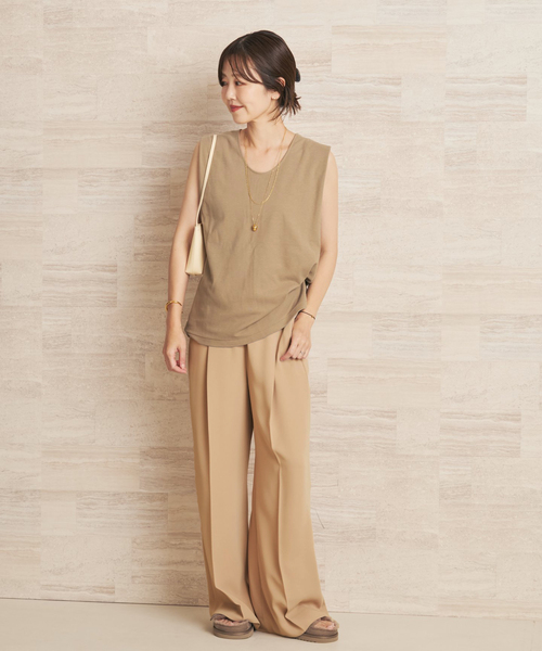 plage(プラージュ)の「minimal N/S Tシャツ(Tシャツ/カットソー・レディース・ベージュ系その他/ライトグレー・FREE)」の5枚目の写真