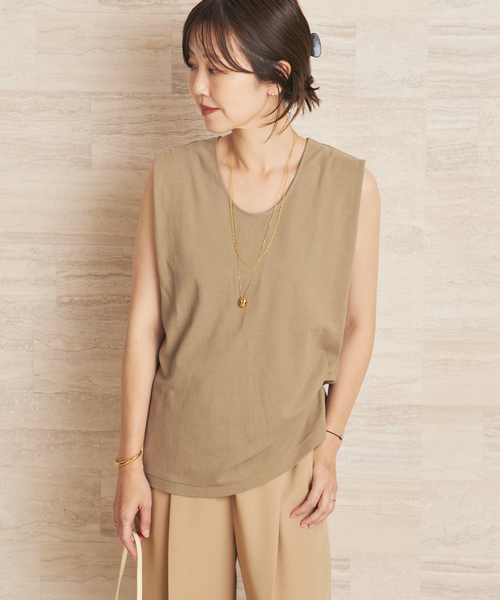 plage(プラージュ)の「minimal N/S Tシャツ(Tシャツ/カットソー・レディース・ベージュ系その他/ライトグレー・FREE)」の16枚目の写真