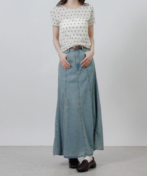 Social GIRL（ソーシャルガール）の「ドット シアーTシャツ 半袖Tシャツ（Tシャツ/カットソー・レディース・ブラック/グレー/オフホワイト・M）」の10枚目の写真