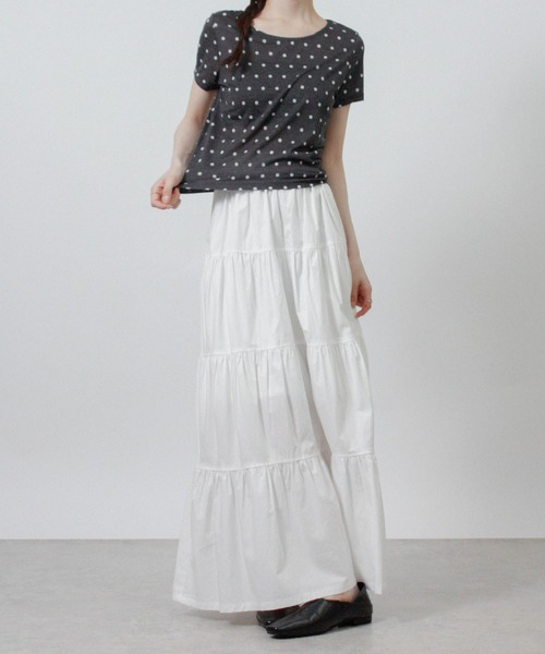 Social GIRL（ソーシャルガール）の「ドット シアーTシャツ 半袖Tシャツ（Tシャツ/カットソー・レディース・ブラック/グレー/オフホワイト・M）」の18枚目の写真