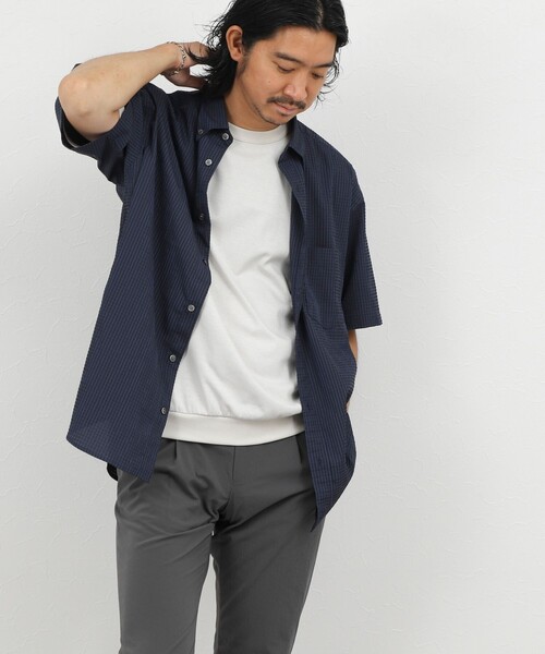 NOLLEY’S(ノーリーズ)の「DotAir ドットエアー半袖B.D. ボタンダウンシャツ 26SS(シャツ/ブラウス・メンズ・グレー/ブラウン/ネイビー・M/L/S)」の5枚目の写真