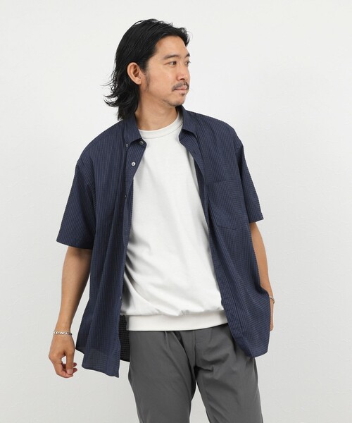 NOLLEY’S(ノーリーズ)の「DotAir ドットエアー半袖B.D. ボタンダウンシャツ 26SS(シャツ/ブラウス・メンズ・グレー/ブラウン/ネイビー・M/L/S)」の7枚目の写真