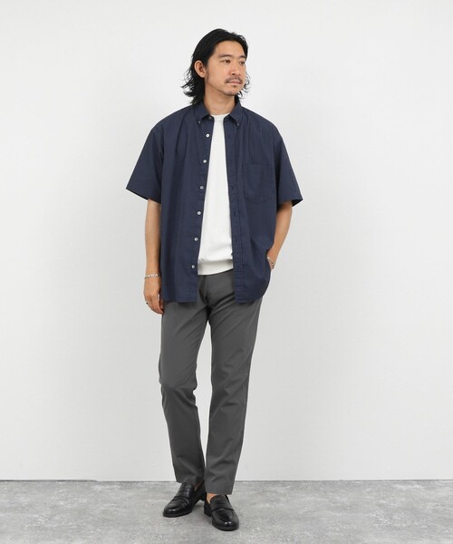 NOLLEY’S(ノーリーズ)の「DotAir ドットエアー半袖B.D. ボタンダウンシャツ 26SS(シャツ/ブラウス・メンズ・グレー/ブラウン/ネイビー・M/L/S)」の9枚目の写真