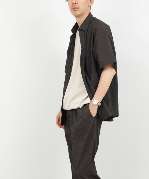 NOLLEY’S(ノーリーズ)の「DotAir ドットエアー半袖B.D. ボタンダウンシャツ 26SS(シャツ/ブラウス・メンズ・グレー/ブラウン/ネイビー・M/L/S)」の13枚目の写真