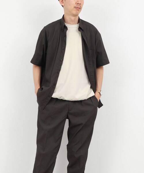 NOLLEY’S(ノーリーズ)の「DotAir ドットエアー半袖B.D. ボタンダウンシャツ 26SS(シャツ/ブラウス・メンズ・グレー/ブラウン/ネイビー・M/L/S)」の14枚目の写真