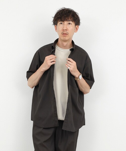 NOLLEY’S(ノーリーズ)の「DotAir ドットエアー半袖B.D. ボタンダウンシャツ 26SS(シャツ/ブラウス・メンズ・グレー/ブラウン/ネイビー・M/L/S)」の15枚目の写真