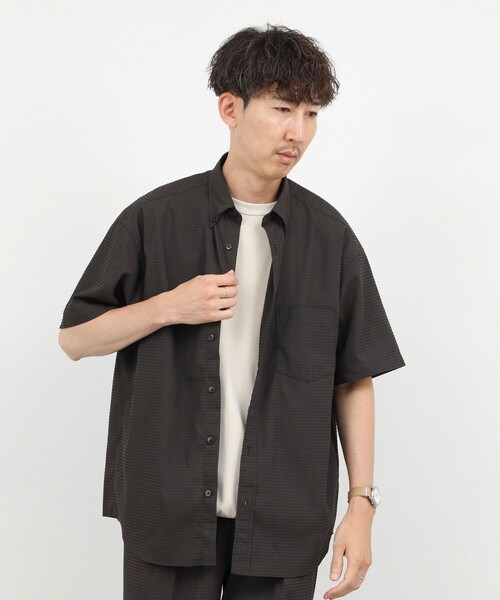 NOLLEY’S(ノーリーズ)の「DotAir ドットエアー半袖B.D. ボタンダウンシャツ 26SS(シャツ/ブラウス・メンズ・グレー/ブラウン/ネイビー・M/L/S)」の16枚目の写真