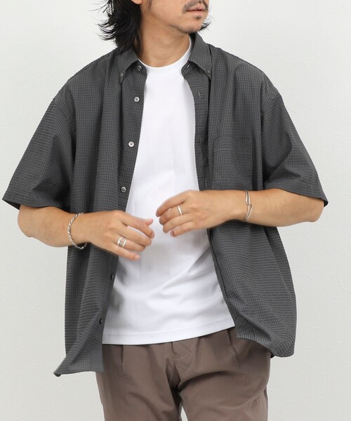 NOLLEY’S(ノーリーズ)の「DotAir ドットエアー半袖B.D. ボタンダウンシャツ 26SS(シャツ/ブラウス・メンズ・グレー/ブラウン/ネイビー・M/L/S)」の22枚目の写真