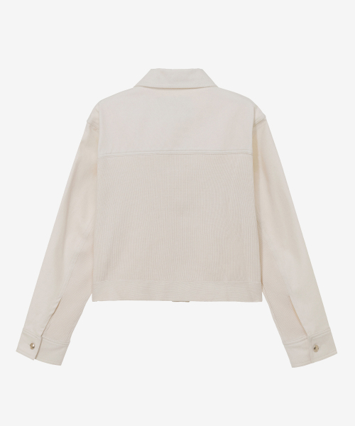 MIND BRIDGE WOMEN（マインドブリッジウーマン）の「[W][COUTURE]ニットミックストラッカー - 2カラー（デニムジャケット・レディース・ブラック・55/66）」の5枚目の写真