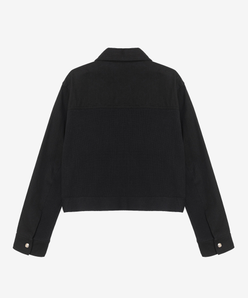 MIND BRIDGE WOMEN（マインドブリッジウーマン）の「[W][COUTURE]ニットミックストラッカー - 2カラー（デニムジャケット・レディース・ブラック・55/66）」の7枚目の写真