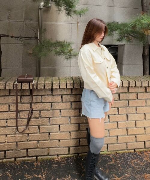 MIND BRIDGE WOMEN（マインドブリッジウーマン）の「[W][COUTURE]ニットミックストラッカー - 2カラー（デニムジャケット・レディース・ブラック・55/66）」の9枚目の写真