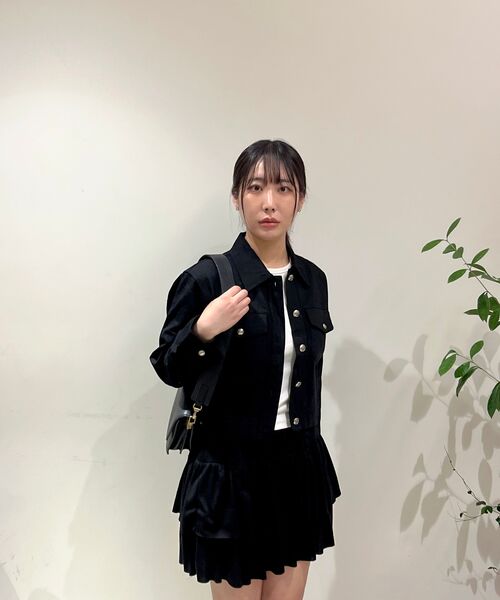 MIND BRIDGE WOMEN（マインドブリッジウーマン）の「[W][COUTURE]ニットミックストラッカー - 2カラー（デニムジャケット・レディース・ブラック・55/66）」の13枚目の写真