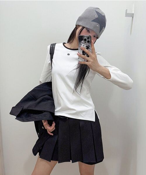 MIND BRIDGE WOMEN（マインドブリッジウーマン）の「[W][COUTURE]ニットミックストラッカー - 2カラー（デニムジャケット・レディース・ブラック・55/66）」の15枚目の写真