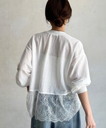 【WEB限定】バックヘムレースカーディガン