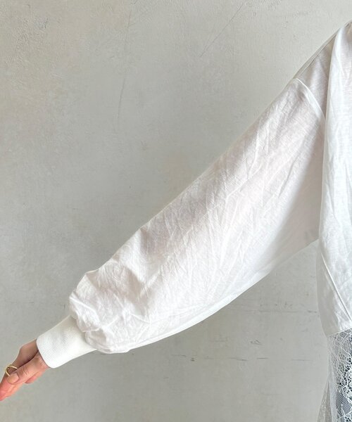 DouDou(ドゥドゥ)の「【WEB限定】バックヘムレースカーディガン(カーディガン/ボレロ・レディース・オフホワイト/ブラック・FREE)」の21枚目の写真