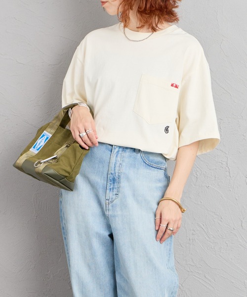 elephantant（エレファントアント）の「[ELEPHANT/エレファント] 別注 バックロゴ刺繍Tシャツ（Tシャツ/カットソー・レディース・ネイビー/ブラック/ホワイト/ベージュ・L/M/XL）」の15枚目の写真