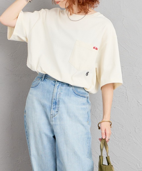 elephantant（エレファントアント）の「[ELEPHANT/エレファント] 別注 バックロゴ刺繍Tシャツ（Tシャツ/カットソー・レディース・ネイビー/ブラック/ホワイト/ベージュ・L/M/XL）」の16枚目の写真