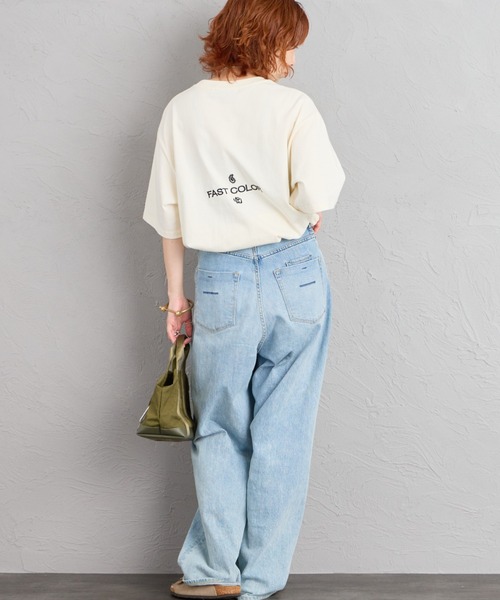 elephantant（エレファントアント）の「[ELEPHANT/エレファント] 別注 バックロゴ刺繍Tシャツ（Tシャツ/カットソー・レディース・ネイビー/ブラック/ホワイト/ベージュ・L/M/XL）」の8枚目の写真