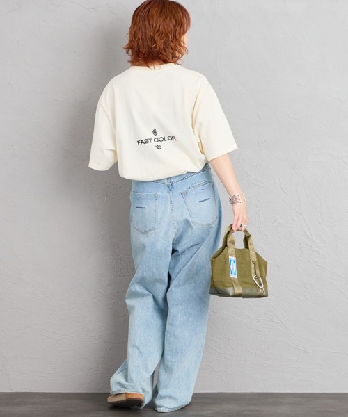 elephantant（エレファントアント）の「[ELEPHANT/エレファント] 別注 バックロゴ刺繍Tシャツ（Tシャツ/カットソー・レディース・ネイビー/ブラック/ホワイト/ベージュ・L/M/XL）」の19枚目の写真