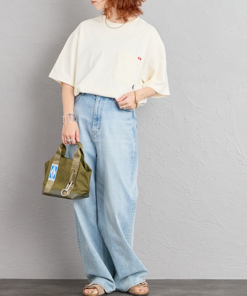 elephantant（エレファントアント）の「[ELEPHANT/エレファント] 別注 バックロゴ刺繍Tシャツ（Tシャツ/カットソー・レディース・ネイビー/ブラック/ホワイト/ベージュ・L/M/XL）」の18枚目の写真