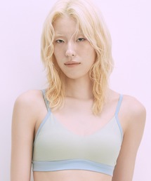 une nana cool（ウンナナクール）の「【綿混】リニューアル カラーブロッキング ノンワイヤーブラ（ブラジャー）」