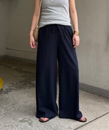 リネン混ドロストイージーパンツ