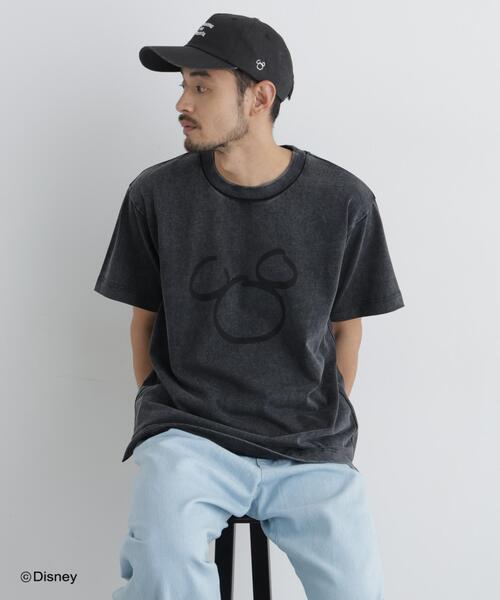 NANO universe(ナノユニバース)の「NANO×DISNEY ミッキーマウス フェードTシャツ(Tシャツ/カットソー・メンズ・スミクロ/グレー・M/L)」の1枚目の写真
